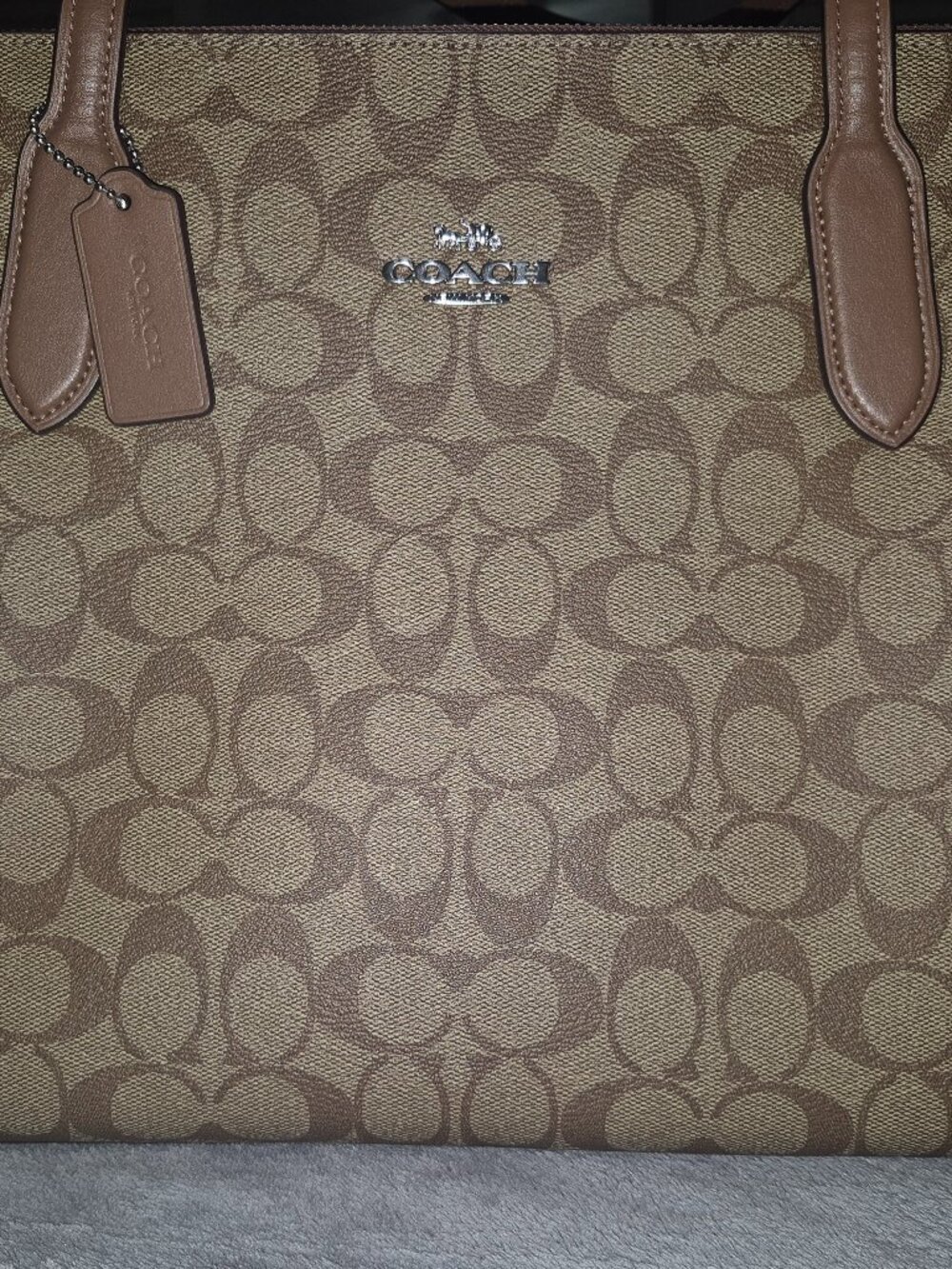 Coach CL399 Nina Signature Tote Shoulder Bag